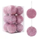 thumbnail image 3 of 12 bolas grandes de 8 cm para árbol de Navidad, adornos con purpurina blanca y roja, colgantes para árbol de Navidad, decoración para el hogar, regalo de Año Nuevo 2025, 3 of 5