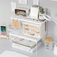 thumbnail image 5 of White Wire Stacking Cabinet Shelf Stackable Foldable Space Saving Shelf Stand, 5 of 13