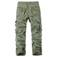 thumbnail image 3 of Stamzod Work Cargo Pants for Men Water Washing Process Multi Pockets Outdoor Casual Straight Trousers Button Down Zipper Wear-Resistanting Hiking Pants, 3 of 6