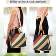 thumbnail image 4 of FORMRS Womens Corduroy Tote Bag Crossbody Shoulder Handbag with Pocket, Beige Stripes, 4 of 7