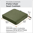 thumbnail image 2 of Classic Accessories Montlake Seat Cushion Foam & Slip Cover, Heather Fern, 19x19x3 Thick ( Pack of 2 ), 2 of 3