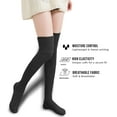 thumbnail image 6 of Lian LifeStyle Big Girl's Women's 3 Pairs Fashion Thigh High Cotton Socks JMYP1025 Size L/XL(Black), 6 of 6
