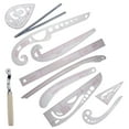 thumbnail image 1 of Sewing Ruler Set French Clear Ruler For Pattern Maker DIY Clothing Dress Making Sewing Rulers Tailor Set Clothing Measuring Tool For Designers Pattern Maker And Tailors, 1 of 3