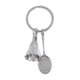 thumbnail image 2 of harayaa Alloy Keychain / /Pendant with Mini Badminton Racket & Shuttlecock Model Gift, 2 of 6