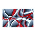thumbnail image 2 of Masada Rugs High Quality Hand Carved Area Rug Modern Contemporary Red White Grey Black (2 Feet X 3 Feet 4 Inch) Mat, 2 of 7