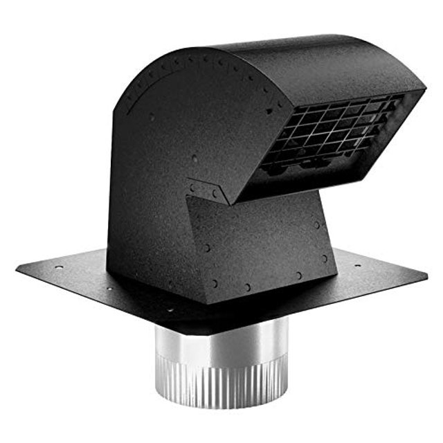Tapa de techo Imperial R2 23x10 cm de aluminio negro/plateado