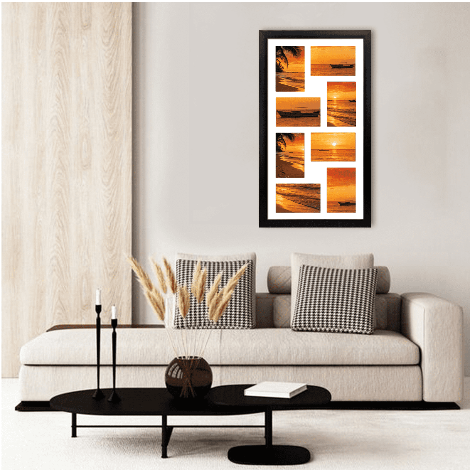 8 Opening 4x6 Collage Picture Frames Set of 2 for Wall Mounted