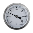 thumbnail image 5 of Metal Thermometer Hot Water Pipe Thermometer 0-120°C Heating 63mm Dial Temp, 5 of 10