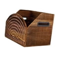 thumbnail image 2 of HILABEE Vinyl Record Box Case Crate Minimalist Wooden for Documents files Study Room, 2 of 9