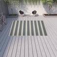 thumbnail image 2 of HomeRoots  10 x 13 ft. Geometric Stain Resistant Rectangle Indoor & Outdoor Area Rug, Blue & Beige, 2 of 5