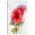 thumbnail image 3 of Design Art - Peinture à l'Aquarelle Hibiscus Rouge Fleur, 3 of 4