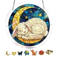 thumbnail image 3 of WEGFTDUOP Sun Catcher Acrylic Puzzles Suncatcher Window Hanging 7.4 Inch Catcher Puzzle Garden Decoration For Women Men Mom Birthday Gift Home Decor Stained Glass Window Hanging, 3 of 7