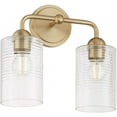 thumbnail image 3 of Charlotte 2 - Light Aged Brass Brass Transitional Glass And Steel Wall Sconce, 3 of 4