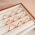 thumbnail image 2 of HIJONES Women's Stainless Steel Vintage 12 Celestial Sign Constellation Delicate Rings Gifts for Birthday Open Rings Rose Gold Taurus Adjustable, 2 of 4
