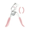 thumbnail image 1 of Rizador de pestañas de mango plano para mujeres Unique Bargains 1 Pc para viajes de negocios, acero al carbono ligero, PS, rosa, 1 of 3