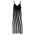 thumbnail image 5 of Black and White Irregular Stripes Sleeveless Dress dresses summer Women long dress dresses for women, 5 of 6