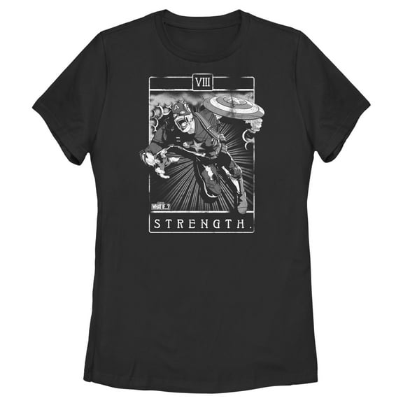 Women's Marvel What if…? Strength  Graphic Tee Black Small