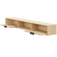 thumbnail image 3 of Nexera Slim Wall-Mounted Tv Stand Fits Tv's up to 72" with 2 Storage Cabinets, Natural Blonde Oak, 3 of 9