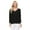 Black, variant on YEMAK Women's Long Sleeve V-Neck Back Cutout Casual Knit Pullover Sweater MK8144-BLK-L