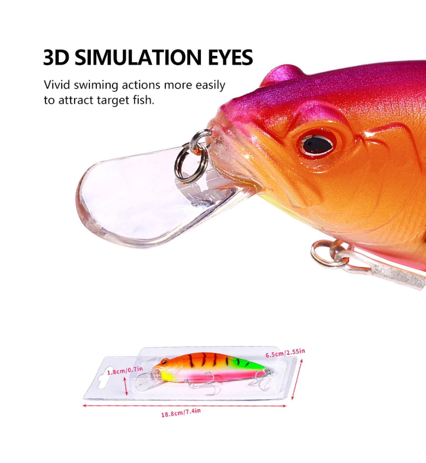 HENGJIA Fishing Lures, Jerkbait for Bass Fishing Minnow Lure Set with Boxes, Fishing Plugs Sink Slowly Hard Baits Long-Distance Casting Swimbaits for Trout Bass Perch Fishing,5pcs