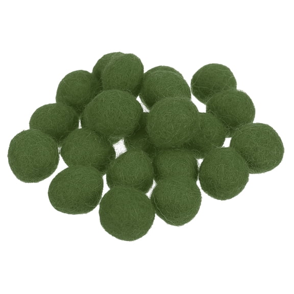Uxcell Wool Felt Balls Beads Woolen Fabric 0.59" Army Green for Home Crafts 20Pcs
