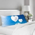 thumbnail image 2 of ABPHOTO Blue Sky Hearts Shape Clouds Beauty Natural Pillow Covers Pillowcase 20x60 inch Body Pillow Case Protector, 2 of 2