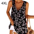 thumbnail image 1 of Jumpingount Camiseta sin mangas con cuello en V estampado para mujer Prendas para la parte del cuerpo Rosado 4XL Jumpingount  AP002036-07, 1 of 4