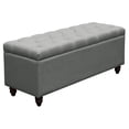 thumbnail image 2 of Park Ave Tufted Lift-Top Storage Trunk by Diamond Sofa - Grey Linen, 2 of 7