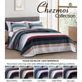 thumbnail image 6 of Chezmoi Collection 2-Piece Cotton Patchwork Striped Quilt Set, Solid Polka Dot Candy Stripe Lightweight Reversible Bedspread Set, Twin Size, 6 of 7