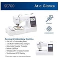 thumbnail image 6 of Brother SE700 Sewing and Embroidery Machine, 63-Piece Thread Set, 20 Bobbins, 100-Piece 75/11 Embroidery Needles, Stabilizer Roll, 6 of 7