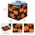 thumbnail image 3 of Maple Ieaf Pumpkin Foldable Clothes Storage Box with Handle, 10.8"x10.5"x10.6", Large Capacity Storage Bin Basket, 3 of 6