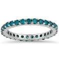 thumbnail image 1 of 1ct Treated Blue Diamond Eternity Ring 14K White Gold, 1 of 3