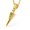 Gold, variant on Mens Arrowhead Arrow Stainless Steel Pendant Necklace with 22+2 Inches Steel Wheat Chain