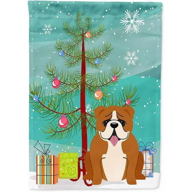 Caroline&#;s Treasures BBCHF Merry Christmas Tree Greater Swiss Mountain Dog House Flag Large Multicolor
