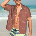 thumbnail image 7 of Sikiie Leopard Print Print Men's Hawaiian Shirt, Summer Beach Button Pocket Short Sleeve T-Shirt,Large, 7 of 7