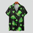 thumbnail image 3 of Camisas de playa hawaianas nuevas de verano para hombres y mujeres, camisa para parejas, camisa de manga corta con solapa estampada con trébol de cuatro hojas, camisas florales coloridas, 3 of 5