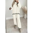thumbnail image 6 of PRETTYGARDEN Women's 2 Piece Knit Sweater Outfit Casual Long Sleeve Pullover Wide Leg Pants Tracksuit Loungewear Set, 6 of 8