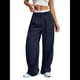 thumbnail image 2 of Pantalones Anchos y Holgados para Mujer, Estilo Palazzo Harén, Informales, A Rayas, con Cintura Elástica y Bolsillos Azul Marino XXL, 2 of 7