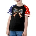 thumbnail image 2 of GERsome Boys Girls Short Sleeve Crewneck T-Shirts 4th of July Patriotic Tops for Unisex Kids American Flag Summer Graphic Tee, 9-10Years, 2 of 4