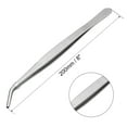 thumbnail image 2 of Unique Bargains 8-Inch Stainless Steel Tweezers with Curved Serrated Tip, 2 of 3