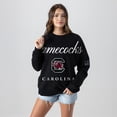 thumbnail image 3 of Women's Gameday Couture Black South Carolina Gamecocks Oversized Legacy Club Black Label Premium Fleece Sweatshirt, 3 of 5