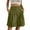 Army Green, variant on Up to 65% off Gym Shorts Women, Women's Casual Outdoor Button Wide Leg Pants Solid High Waist Versatile Loose With Pocket Quarter Pants