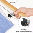 thumbnail image 4 of Perchas para pantalones SONGMICS de madera con clips ajustables, paquete de 8, 4 of 9