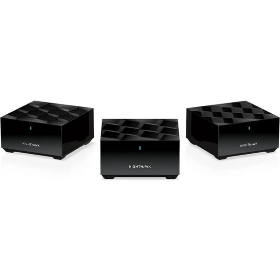 Open Box NETGEAR MK73S-200NAS Nighthawk AX3000 Dual-Band Mesh Wi-Fi System (3-Pack) - Black