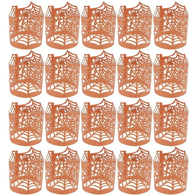 50 envoltorios para cupcakes de Halloween para decoraciones de Halloween.