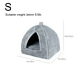 thumbnail image 3 of AuroraX Self Warming Cat Bed Warm Cave Cute Fluffy Cat Bed Plush Warm Cozy Soft Anti-Slip House for Indoor Cats Kittens and Small Dogs(Gray), 3 of 9