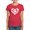 Red, variant on CafePress - Paws Heart Women's Dark T Shirt - Women's Traditional Fit Dark T-Shirt