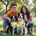thumbnail image 3 of Dog Bandana 1 Pack,Yellow Lemon Fruit Leaves White Pattern Bandanas for Dogs,Cat Bandana,Small/ Large Dog Bandana 2 Size,Dog Bandanas, 3 of 6