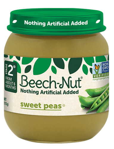 Beech-Nut Stage 2, Sweet Peas Baby Food, 4 oz Jar