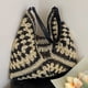 thumbnail image 1 of Bolso de playa para mujer, bolso de paja tejido extragrande para niñas, bolso sólido (negro) Sywqhk Para Estrenar, 1 of 3
